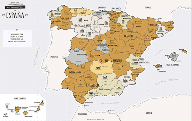 Mapa personalizable rasca España