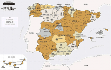 Mapa de España rascar personalizado