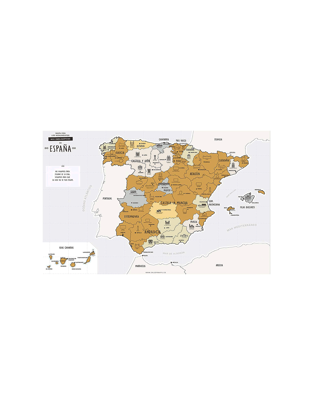 ▷ Mapa personalizable rasca España al Mejor Precio