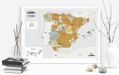 Mapa de España rascar personalizado