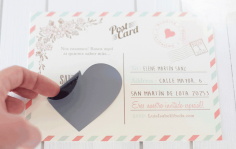 Invitaciones de boda con rascas
