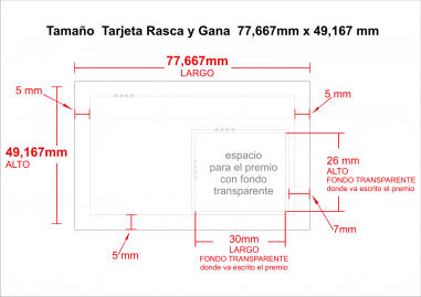 Tarjeta rasca personalizada