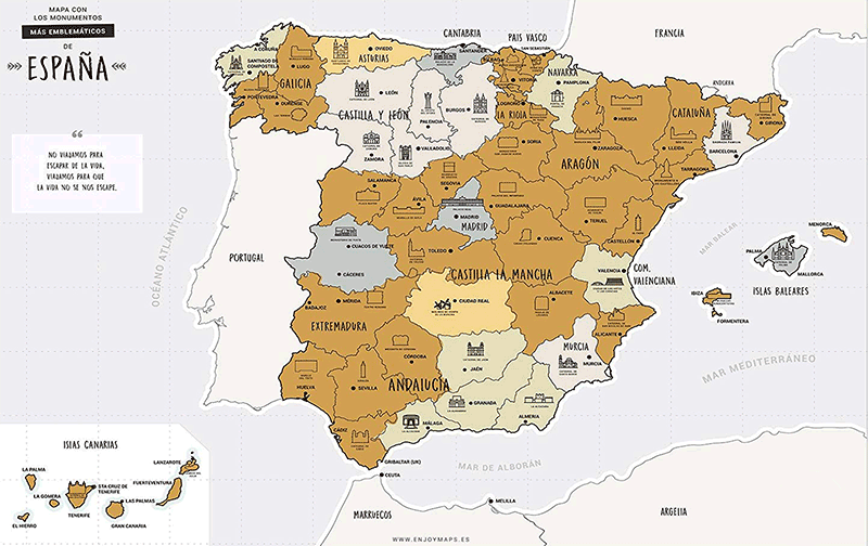 Mapa personalizable rasca Espa&ntilde;a